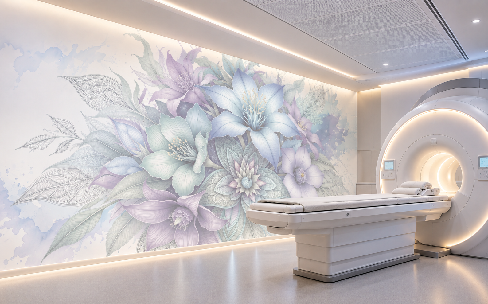AFFECTUS pastel visual asset integrated into a diagnostic MRI environment